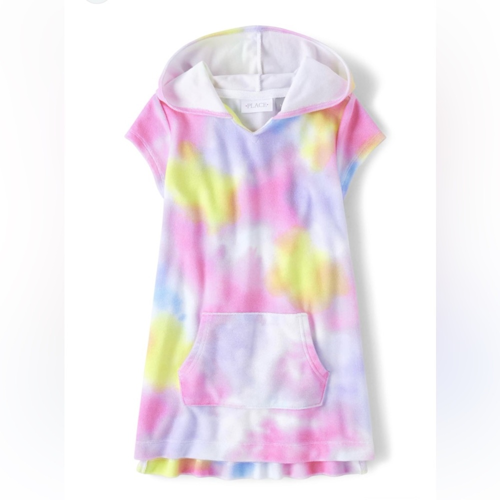 Children's Place Girls Tie-Dye Kids Swim Coverup - Sz 14 XL